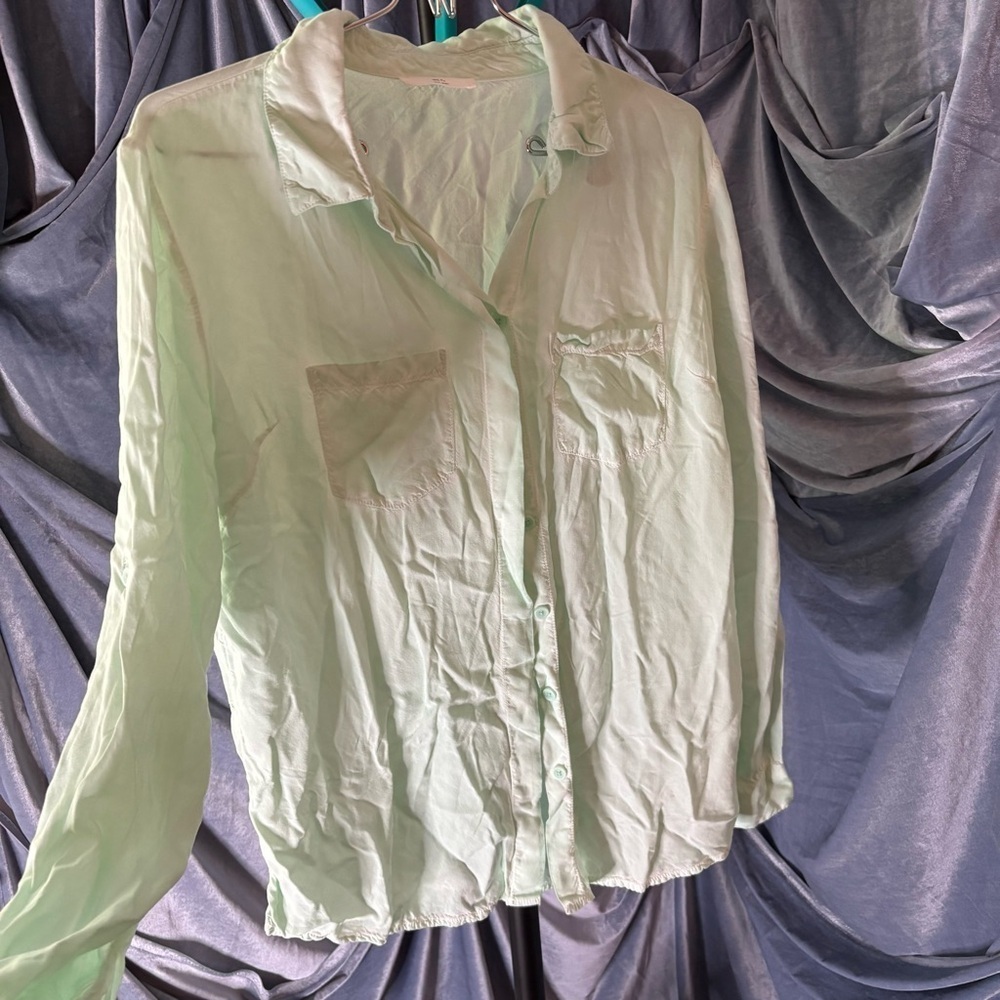 BLL New York light green button down size medium